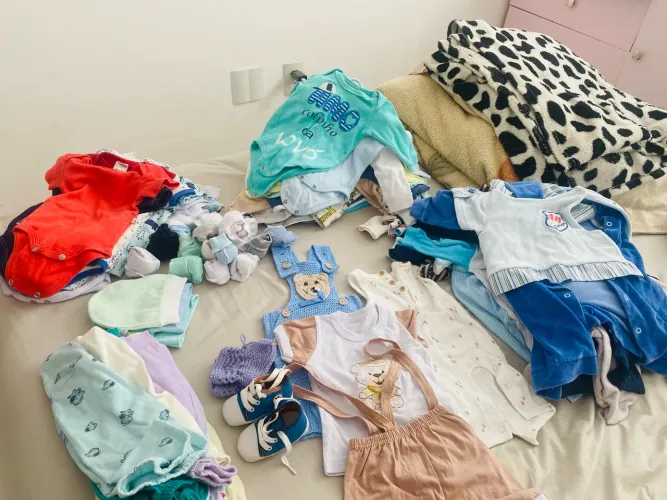 Lote Enxoval De Bebê Completo Menino - 104 Peças + Brinde (Ótimo Estado)