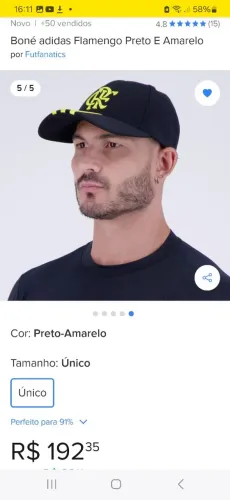 Boné Adidas original flamengo sem uso ainda no plástico. 