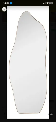 Espelho Orgânico Grande 1,70x70 com Moldura (Rachado)