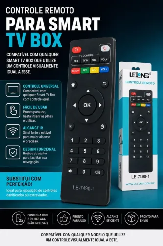 CONTROLE SMART TV BOX UNIVERSAL