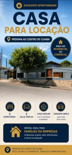 Casa residencial/comercial na região central de Cuiabá