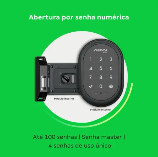 Fechadura digital INTELBRAS - vendemos instalada