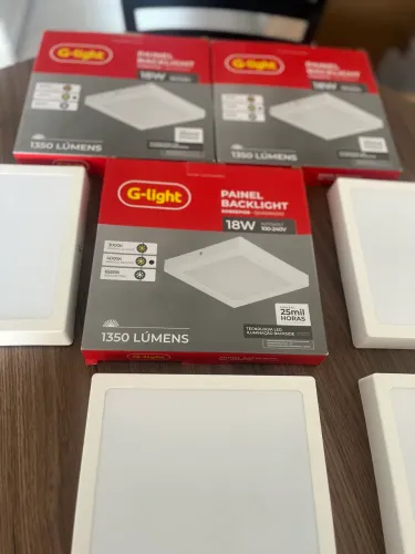 Kit com 7 Painéis LED G-Light 18W