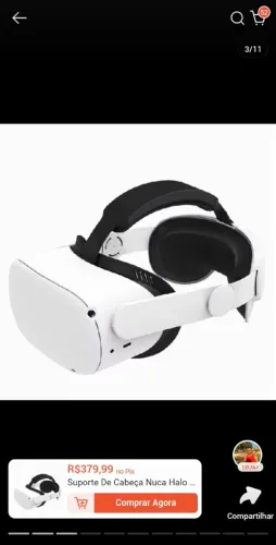 Oculus quest 2 completo, caixa + acessórios + strap bobovr