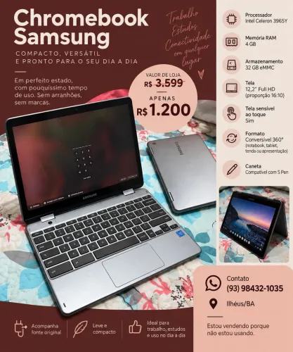 Vendo Chromebook Samsung