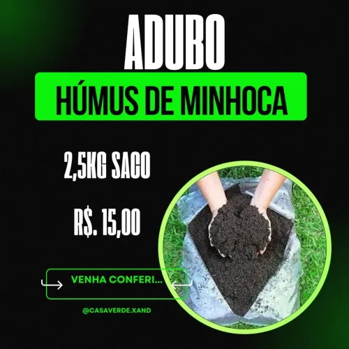 Adubo húmus de minhocas