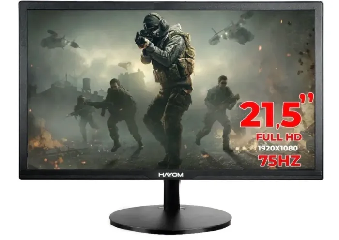 Monitor Hayom, 21.5 Pol, Full HD, 75Hz, HDMI/VGA, VESA, Preto, MO6003