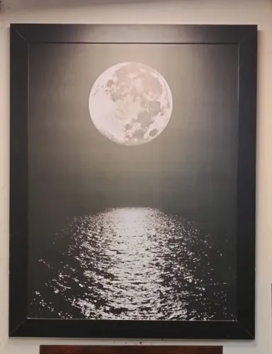 Quadro Pôster Emoldurado Brilho da Lua Cheia