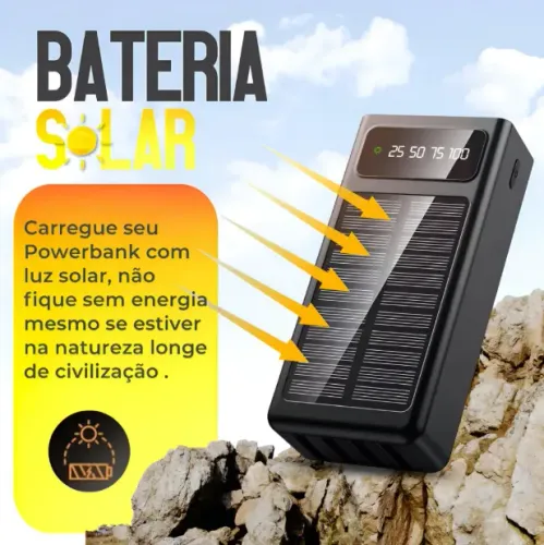 Bateria Powebank Energia Solar ( 20000 mAh )