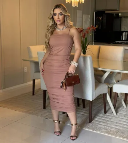 Vestido Canelado Ribanna