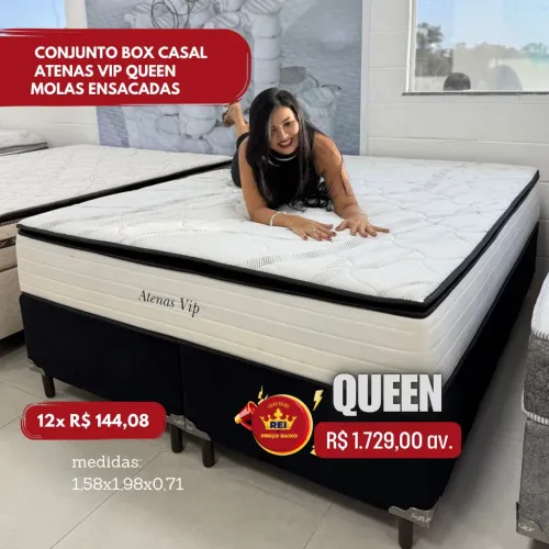 PROMOÇÃO URGENTE - Cama Queen MOLAS ENSACADAS Atenas Vip por apenas 12x R$144,08