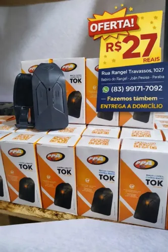 Controle para motor de portão de garagem PPA TOK original 433 MHz, fazemos codificação