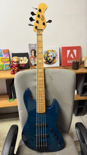 Baixo Jazz Bass Luthier Dario Ract Bartolini 5 Cordas Ativo