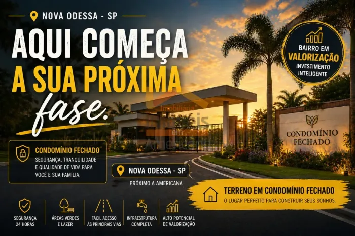 Terreno em Condomínio à Venda em Nova Odessa-SP - Parque Fortaleza 542m² de Área