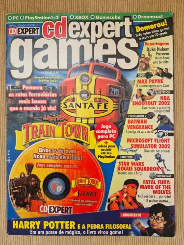 Revista CD Expert Games - Ano 01 Nº 01 - Com CD Ultra Train Town Deluxe (Primeira edição)