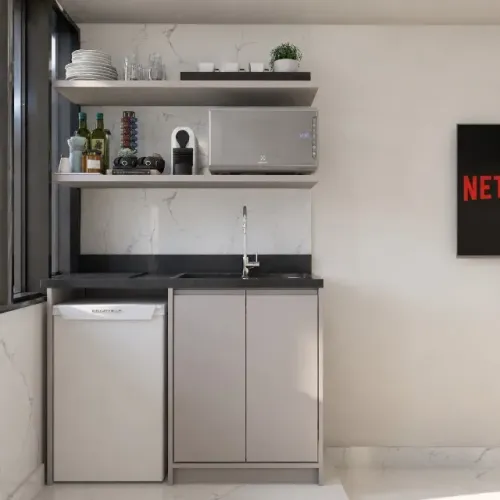 Studio mobiliado para locação