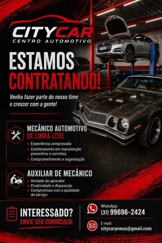 VAGA PARA MECÂNICO E AUXILIAR