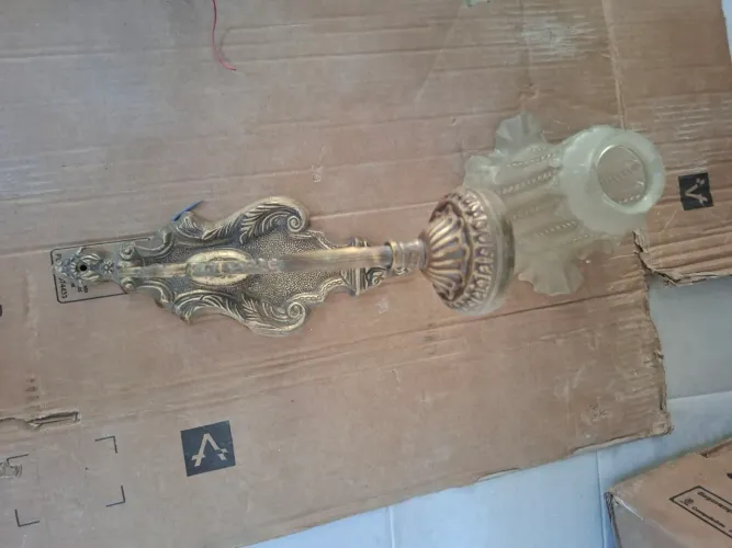 Lote de 2 arandelas de bronze anos 50