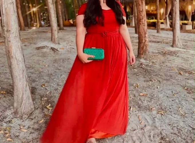 Vestido longo terracota (GG)