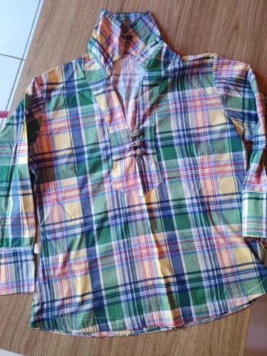 Bazar camisa xadrez Femenina 