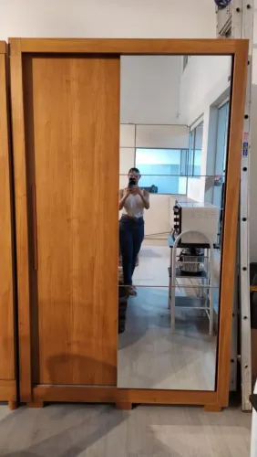 Guarda roupas 2 portas de correr com espelho @dicasabh