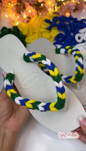 Chinelos Macramê 