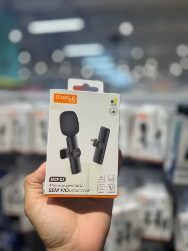 Microfone para gravação iPhone e tipo C -