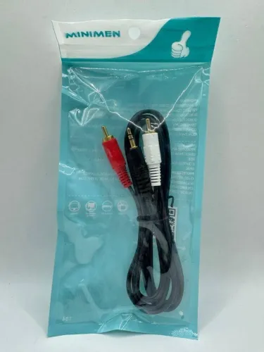 Cabo P2 x 2 RCA 1,5 metros - Entrega Grátis