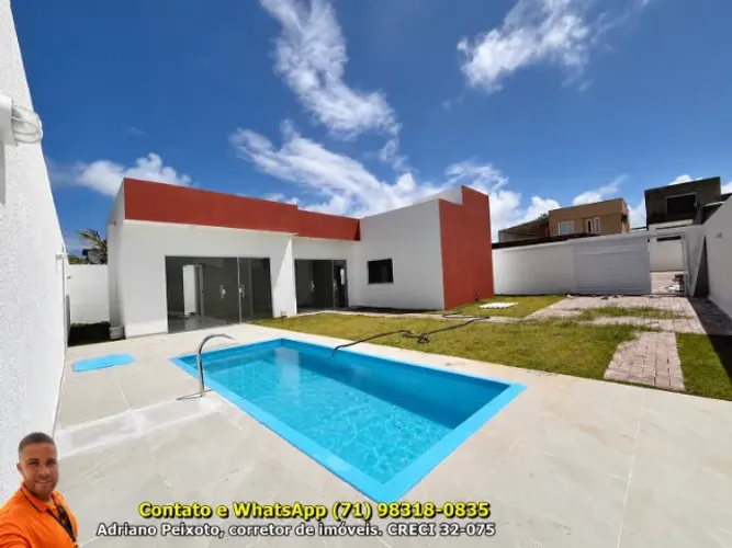 Casa em Arembepe Linha Verde, 2 quartos, piscina, Condomínio