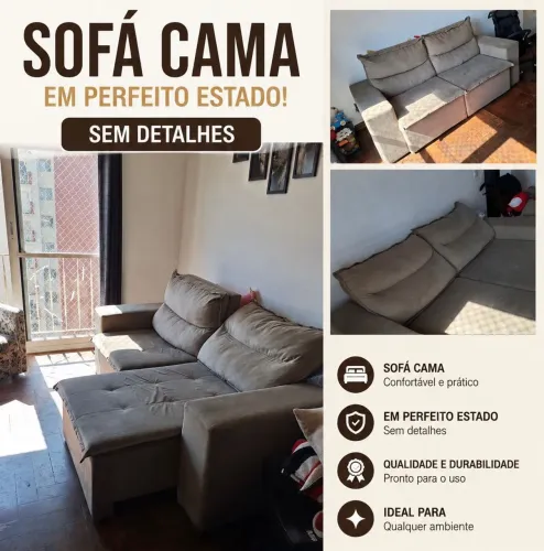 Sofá 3 Lugares Luizzi Montana, Retrátil e Reclinável