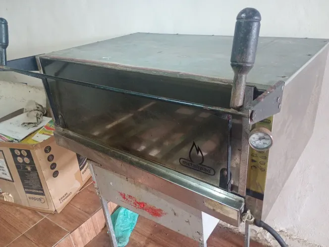 Forno industrial guilhotina + Estufa 12 bandejas + Fritadeira grande!