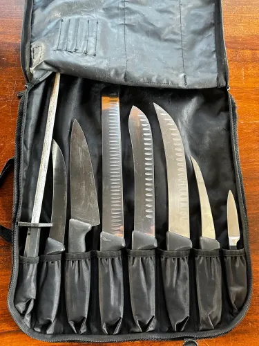 KIT FACAS VICTORINOX ORIGINAL + ESTOJO - PROFISSIONAL PARA CHURRASCO E COZINHA