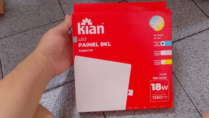 Painel de led de embutir 18w luz branca