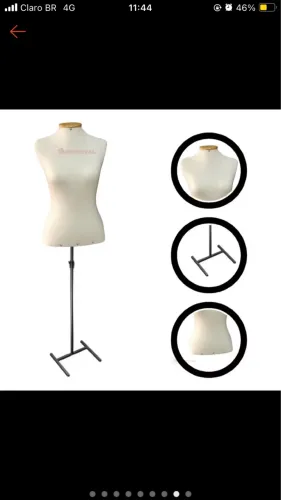 Busto de Costura Forrado Feminino