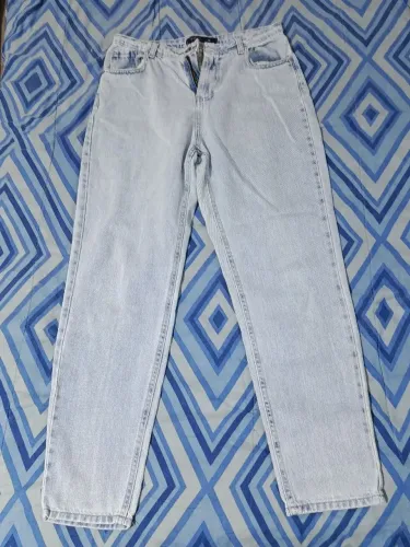 Calça jeans feminina azul claro tamanho 38 bluesteel