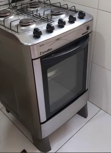 Fogão Esmaltec Inox 4 bocas