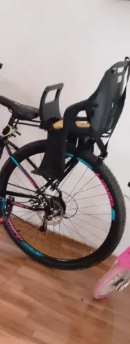 Cadeirinha para bicicleta aro 29/26 com suportes/bagageiro kalf para aro 26 até 29