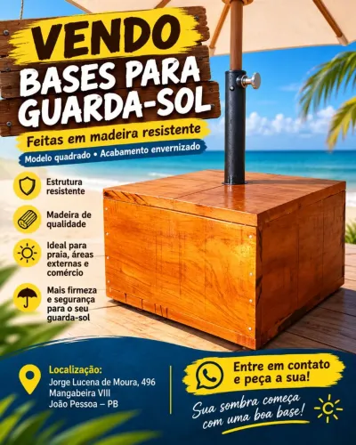 BASES PARA GUARDA SOL E OMBRELONES