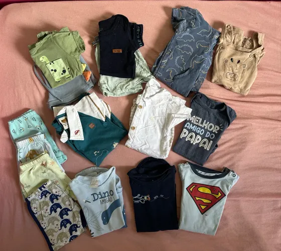 Lote roupas calor bebê menino