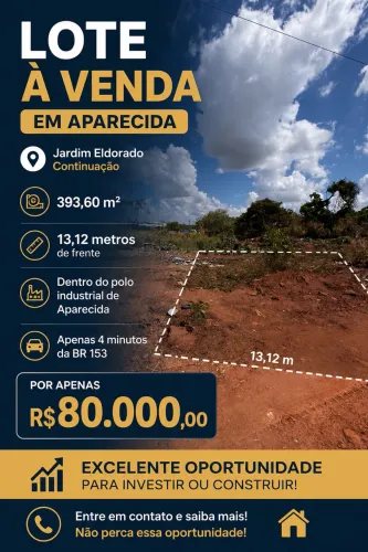 LOTE A VENDA EM APARECIDA DE GOIÂNIA