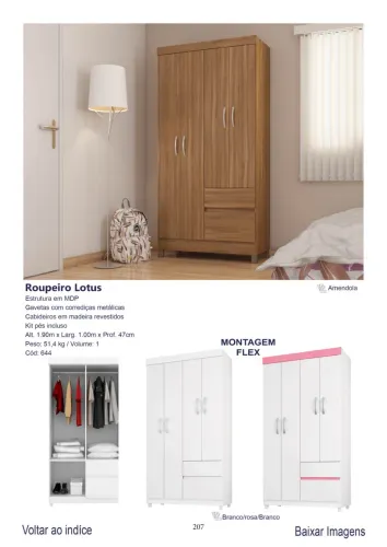 Guarda roupa solteiro 4 Portas // Oferta