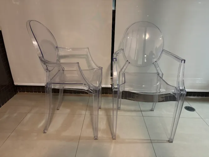 Kit 2 Cadeiras transparente Ghost