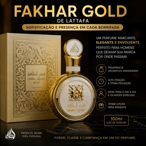 Perfume árabe fakhar Gold