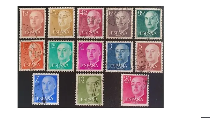 Selos antigos da Espanha da série General Franco