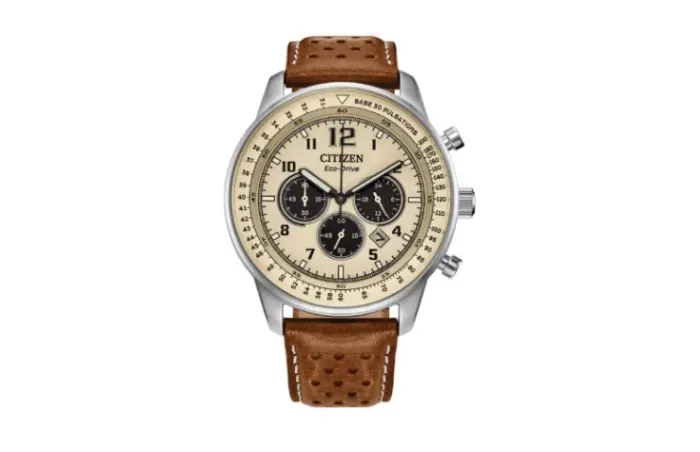 Relógio masculino Citizen Eco Drive Weekender Chronograph em aço inoxidável