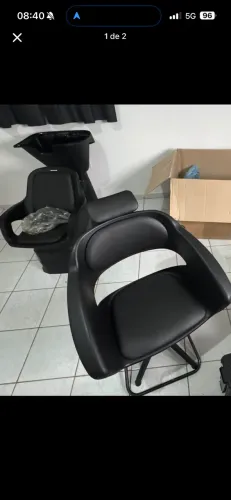 KIT CABELEIREIRA CADEIRA E LAVATÓRIO