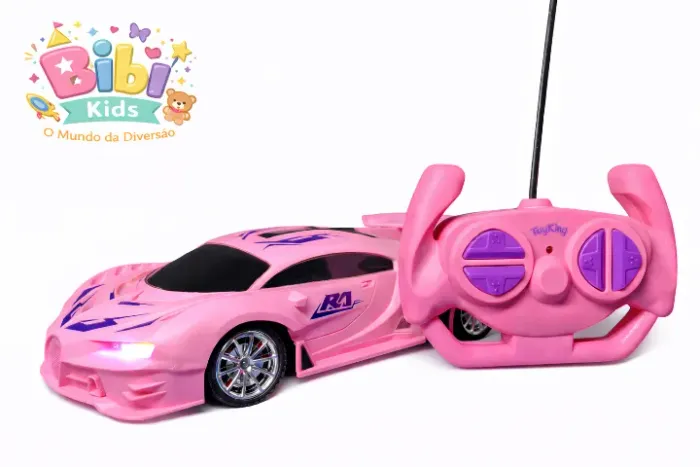 CARRINHO CONTROLE REMOTO INFANTIL ROSA