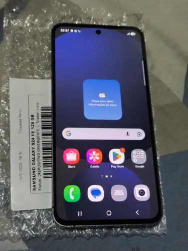 Samsung s24fe 5g 256gb memoria nunca aberto