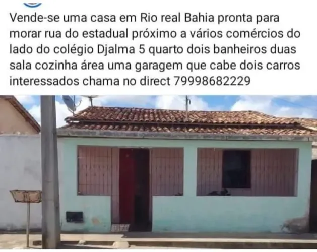 Casa a venda em Rio Real Bahia