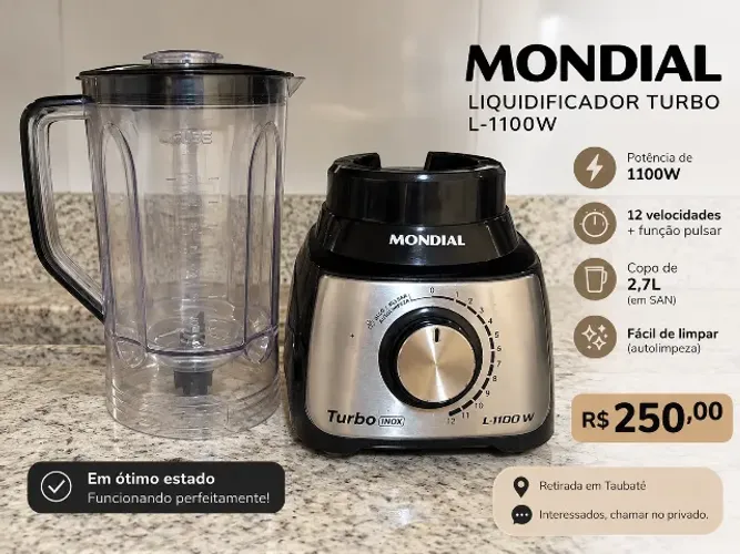 MONDIAL LIQUIDIFICADOR TURBO